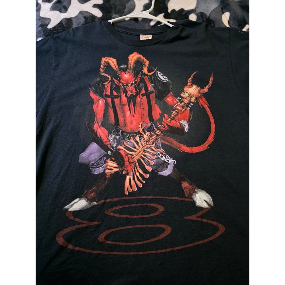 057 - 2007 Guitar Hero III Lou's Inferno Tee L 22x28 Double Sided